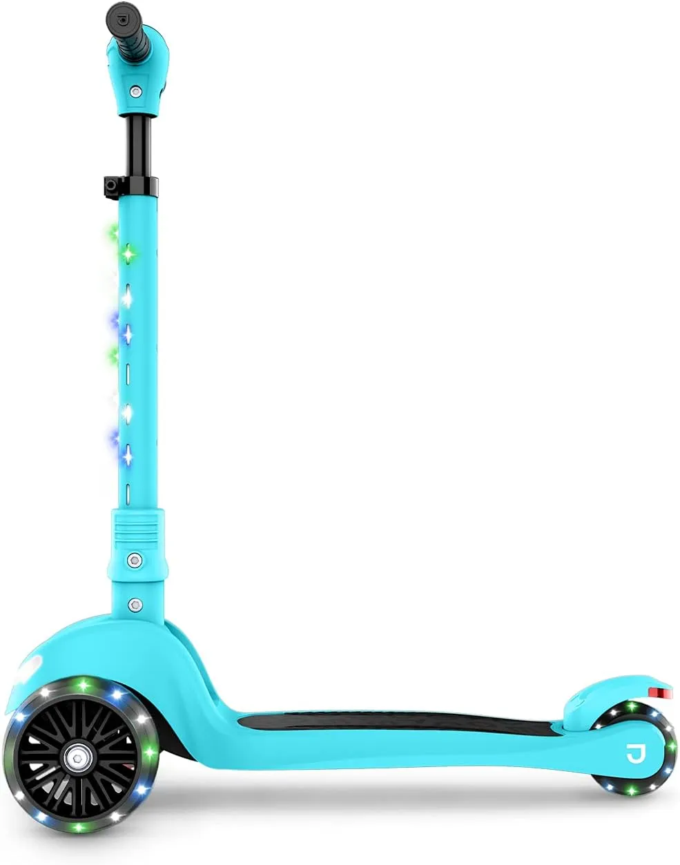 Jetson 3-Wheel Light-Up Kick Scooter, Lights on Stem & Wheels, Height Adjustable Handlebar, Rear Brake, Foldable, Ages 3 