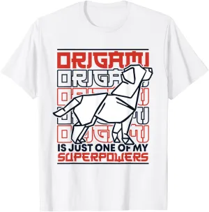 Just One Of My Superpowers Paper Crane Folding Owl Origami T-Shirt