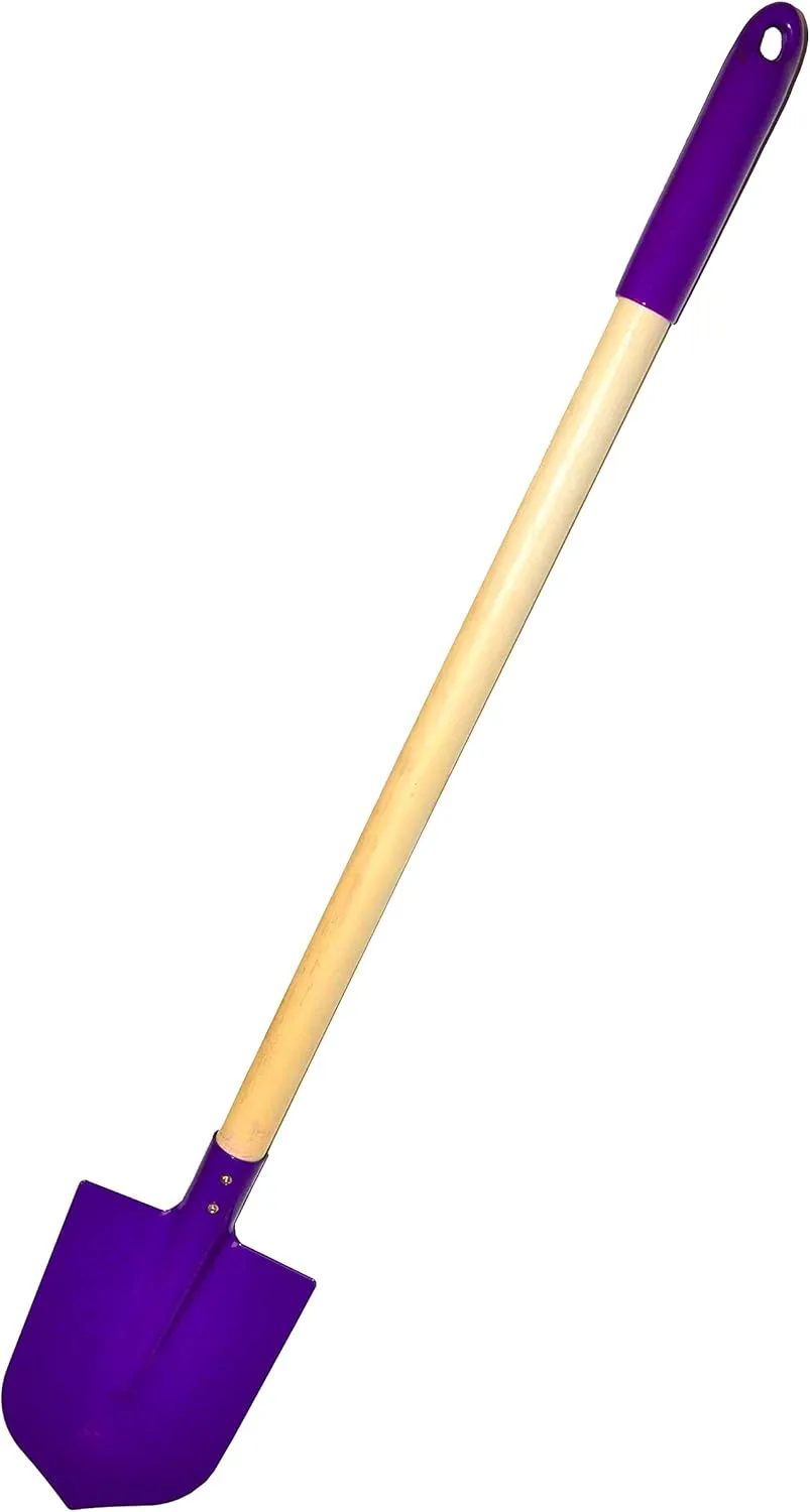 JustForKids Kids Garden Tool Set Toy, Rake, Spade, Hoe and Leaf Rake, reduced size , made of sturdy steel heads and real wood handle, 4-Piece, Multicolored, 5yr 