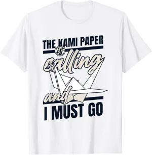 Kami Paper Is Calling Folding Owl Paper Crane Master Origami T-Shirt
