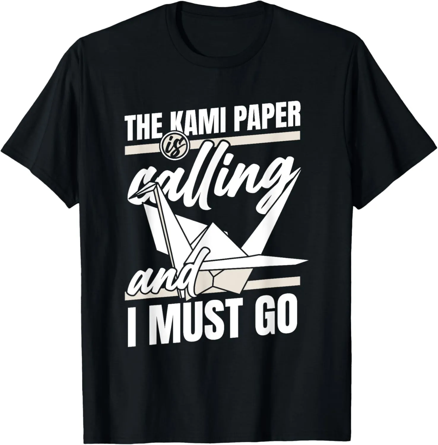 Kami Paper Is Calling Folding Owl Paper Crane Master Origami T-Shirt