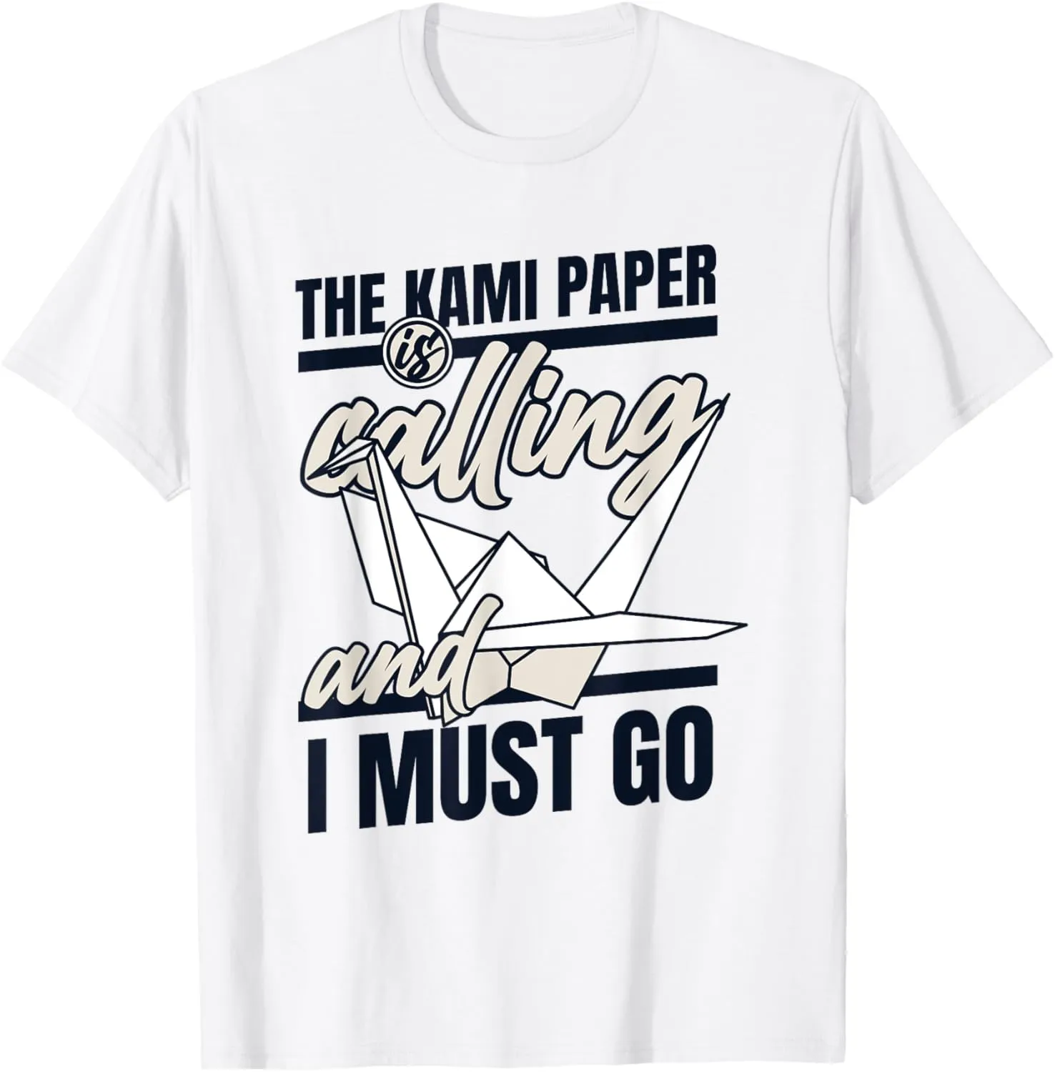 Kami Paper Is Calling Folding Owl Paper Crane Master Origami T-Shirt