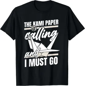 Kami Paper Is Calling Folding Owl Paper Crane Master Origami T-Shirt