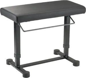 K&M König & Meyer 14080.000.55 Piano Uplift Bench | One-Hand Spring Height Adjust | Thick Padded Large Seat | Wide Frame for Legroom | Pre-Assembled | Breaks Down Compact | German Made | Black