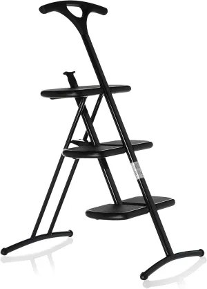 Kartell 7000/48 Tiramisu Stepladder by Andries Van Onck, Matte Metallized Dark Grey