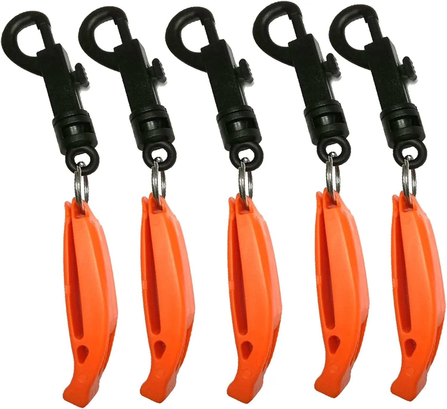 Kayak Safety Whistle with Clip for Boating Camping Hiking Hunting Scuba Diving Outdoor Emergency Survival Rescue Signaling (Color : 5PC)