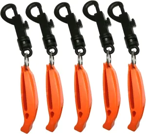 Kayak Safety Whistle with Clip for Boating Camping Hiking Hunting Scuba Diving Outdoor Emergency Survival Rescue Signaling (Color : 5PC)