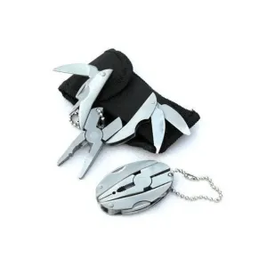 Key Chain Pocket Knife Screwdriver Pliers Camping Folding Tool Set Multifunction Keyring Pendant Tag Charm