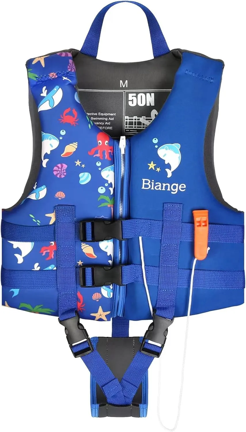 Kids Swim Vest, Child Swimming Jacket Toddler Floaties Swim Float Aid with Emergency Whistle for Boys Girls Ages 1-9 Years Old