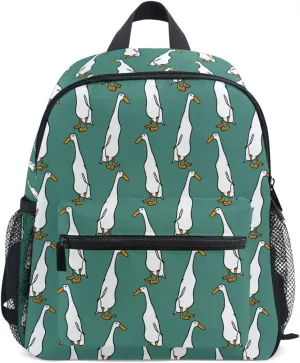 Kids Toddler Indian Runner Ducks Preschool Backpack for Boys Girls 3-8Y Schoolbag lightweight 12 Inch Travel Casual Bookbag