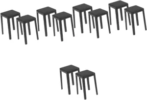 Kisangel 10pcs Mini Plastic Stool Model Doll House Furniture Realistic Design Compact for Boys and Girls Playsets and Decoration for Day Birthdays and Creative Play