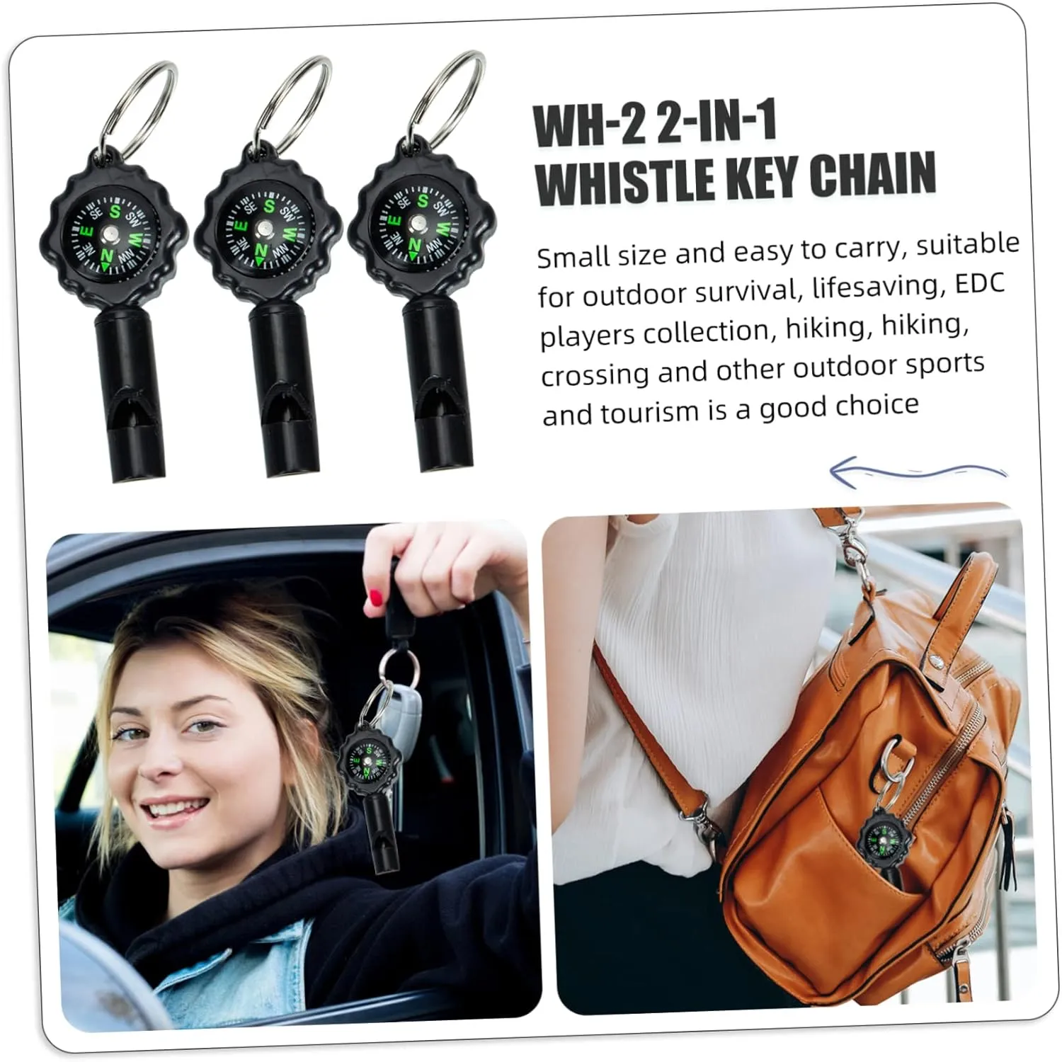 Kisangel 6 Pcs Whistle Multifunction Abs Survive