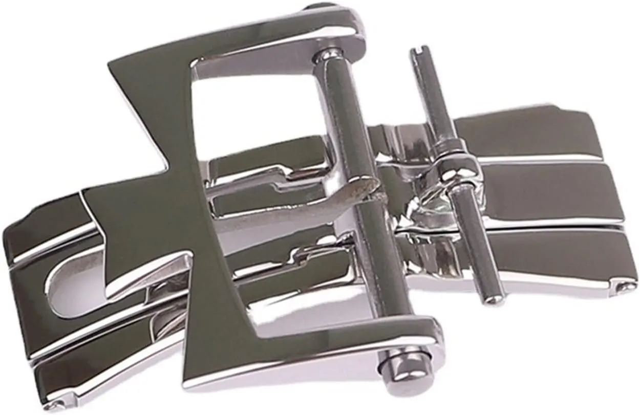 KLVN For Vacheron Constantin Watch Accessories Leather Strap Buckle 316L Stainless Steel Folding Double Press Butterfly Buckle 18mm
