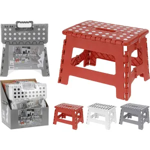 KOOPMAN 529000310 STEP STOOL FOLDABLE 3ASS CLR