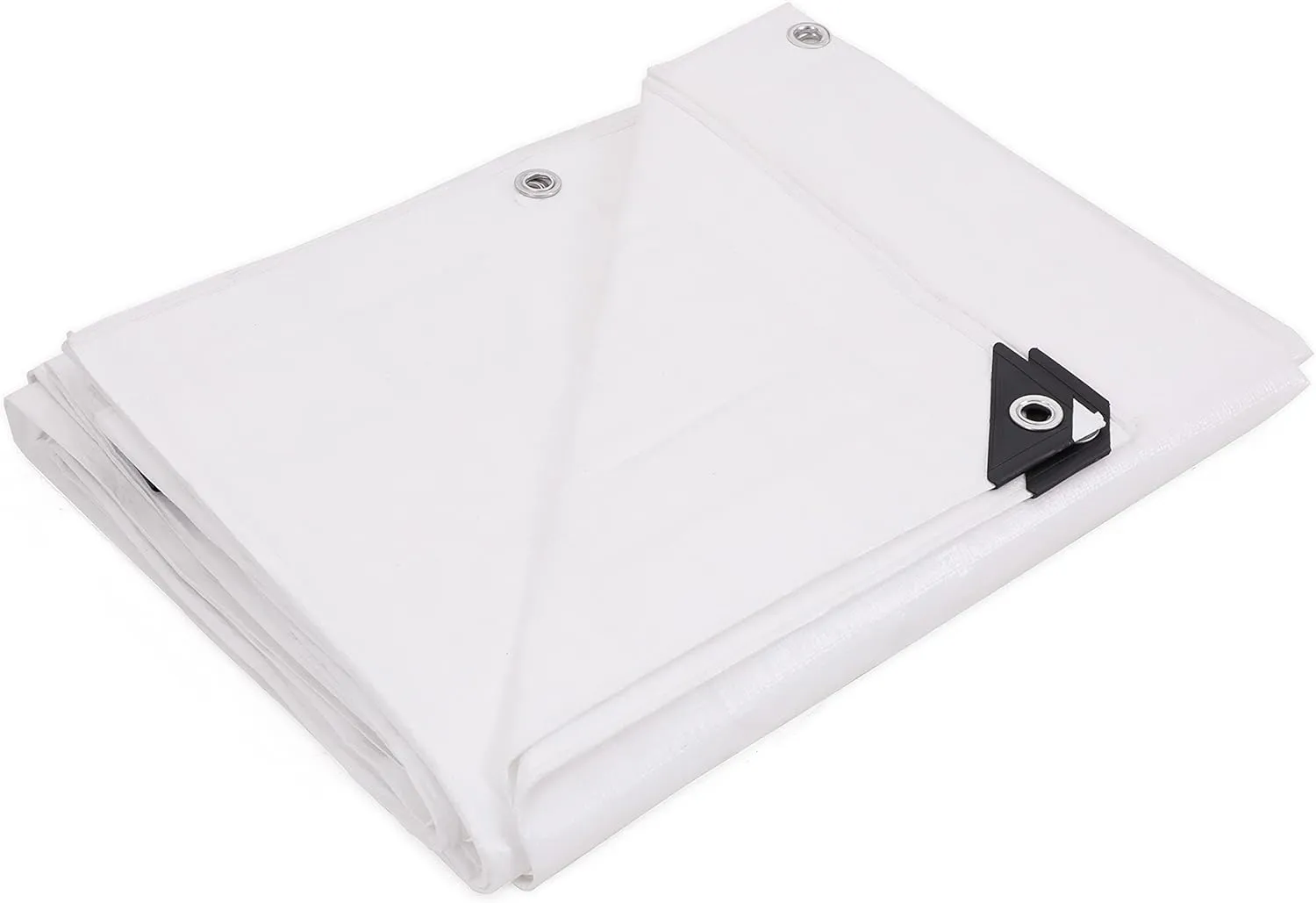 Kotap 12 x 25 Ft. Heavy-Duty Protection/Coverage Tarp, Superior Weave for Greater Longevity 8-mil, Multi-Use, Waterproof, White, 1-Pack (TRW-1225)