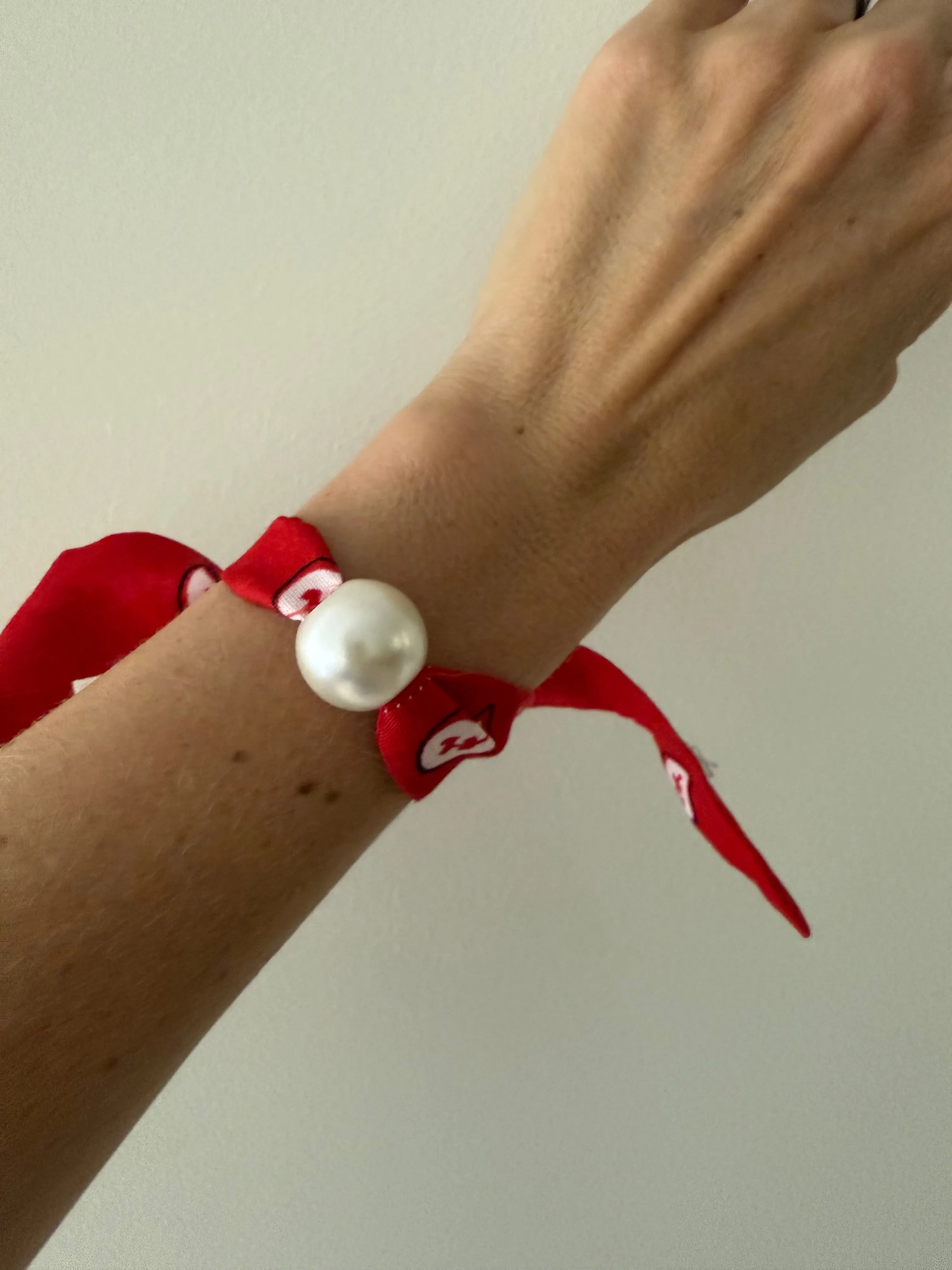 Le Bandana Twilly Pearl or Silver