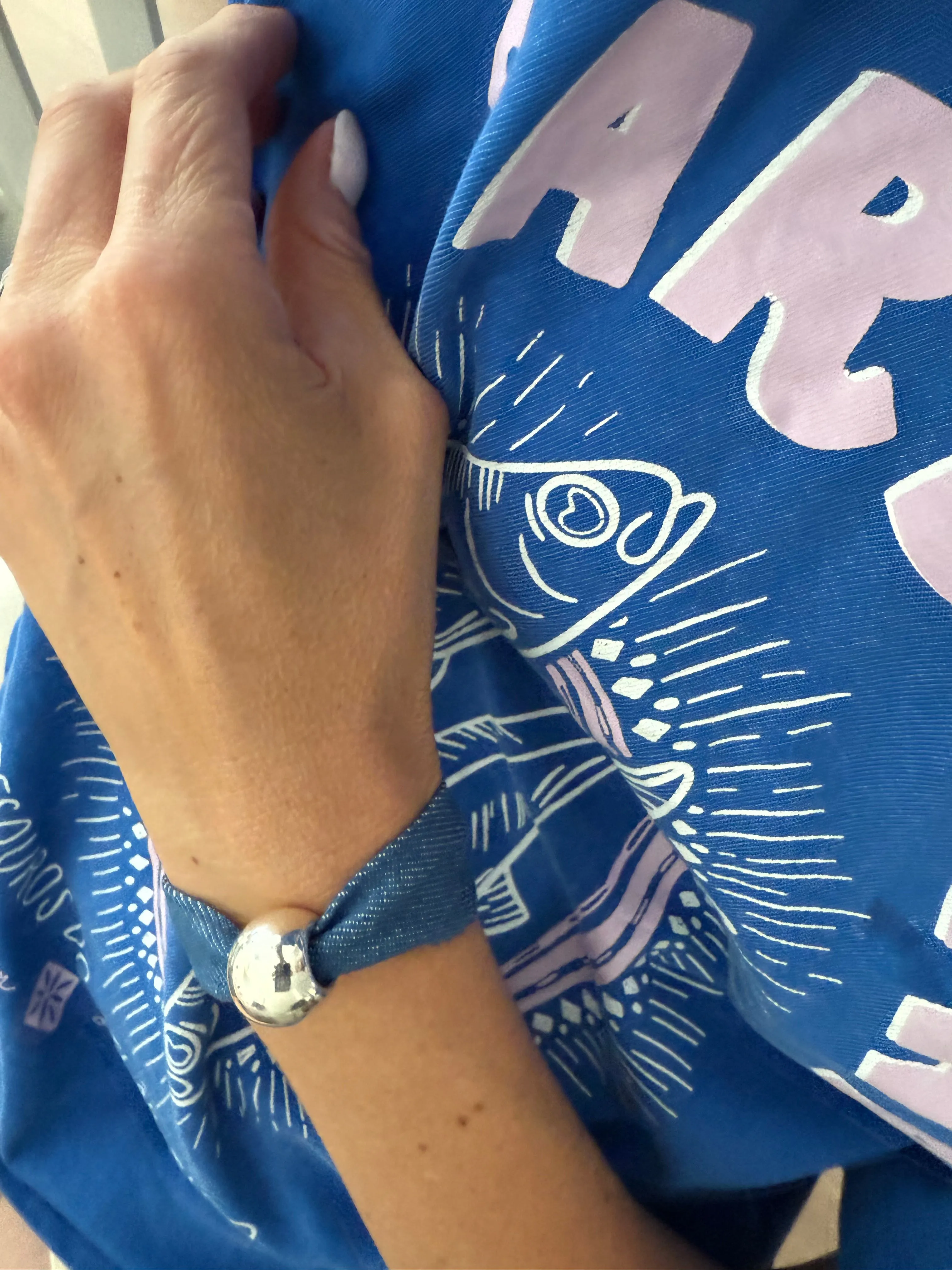 Le Bandana Twilly Pearl or Silver
