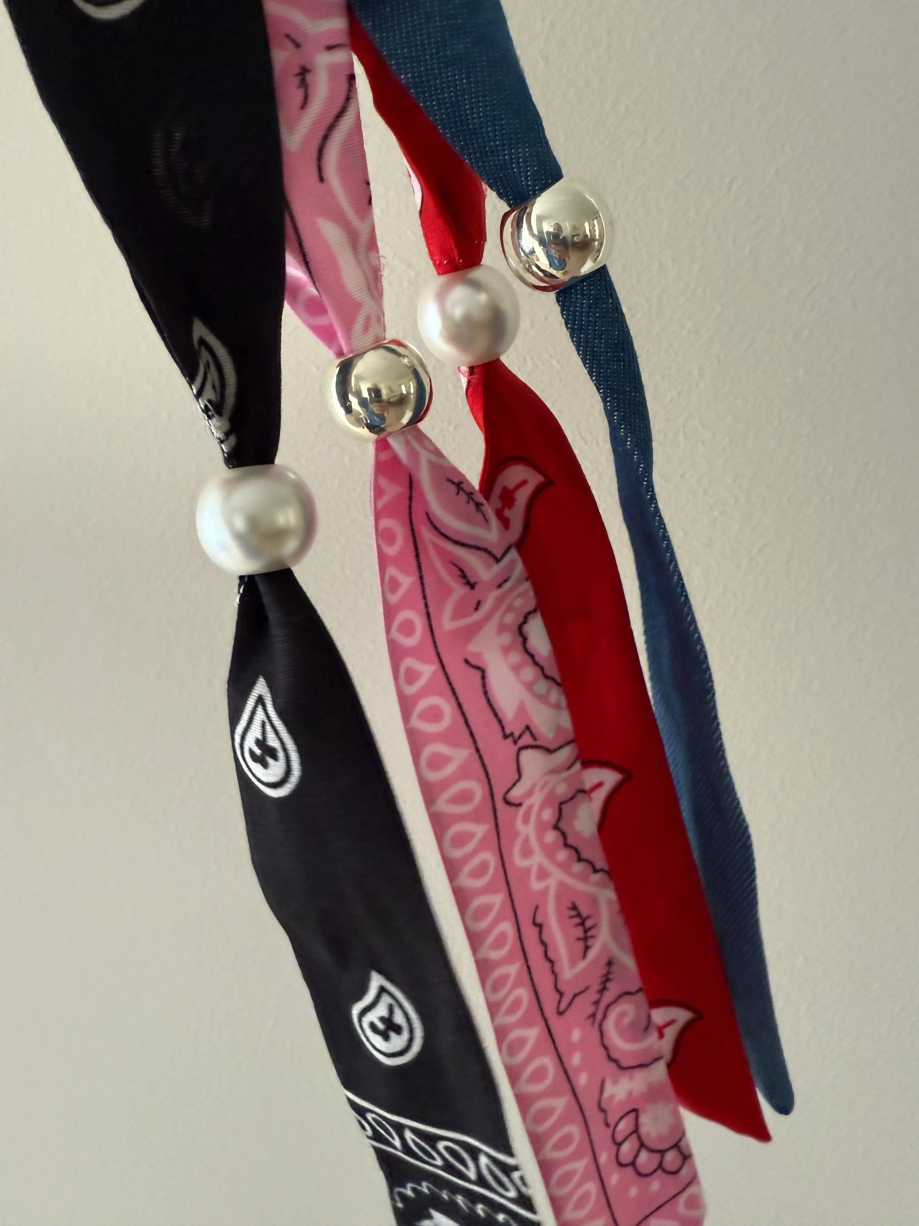 Le Bandana Twilly Pearl or Silver