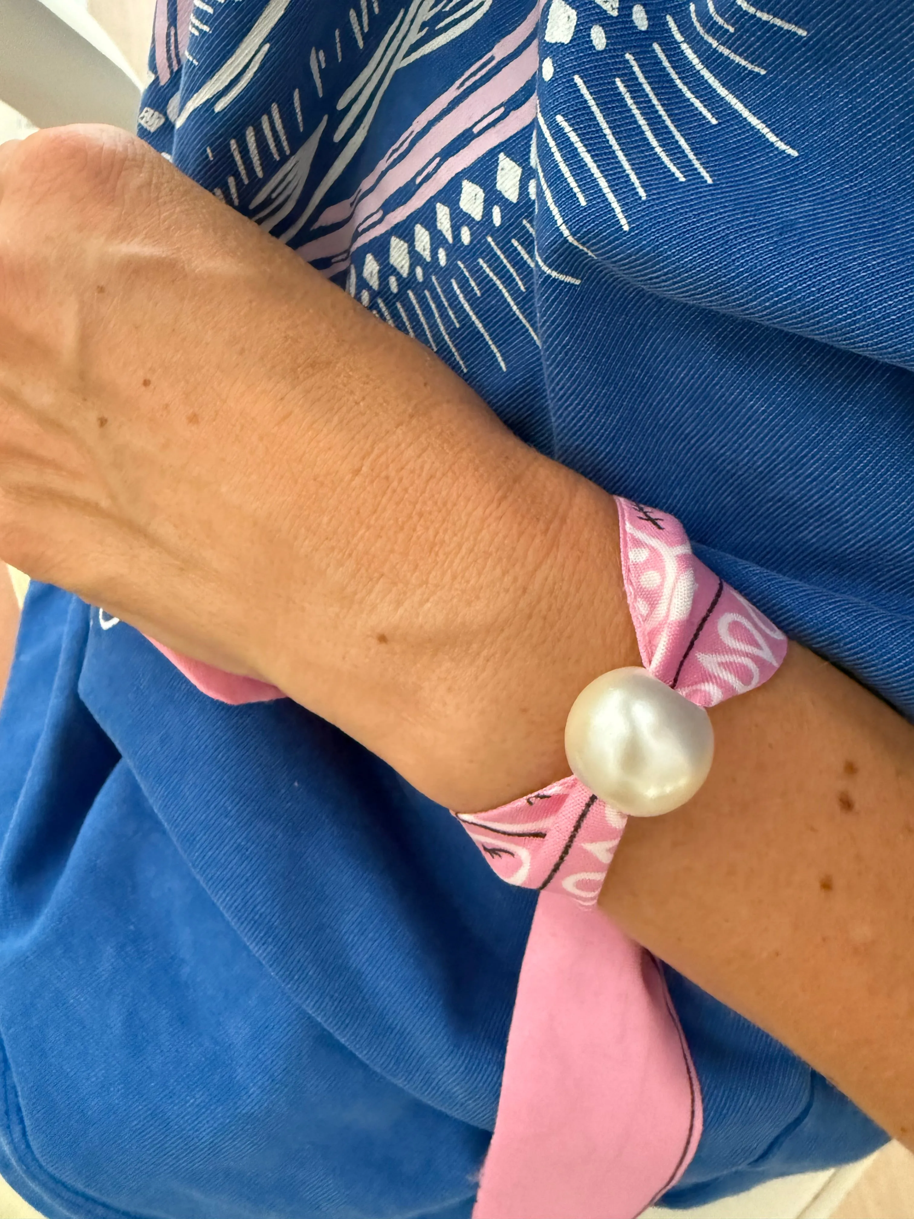 Le Bandana Twilly Pearl or Silver