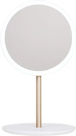 LED Makeup Mirror,Folding Makeup Mirror For Travel, Portable Vanity Mirror Compact, Lighted, Rechargeable, Illuminated Mirror Perfect For Travel, Makeup, Desktop Makeup Mirror,Pink Make-up mirror with