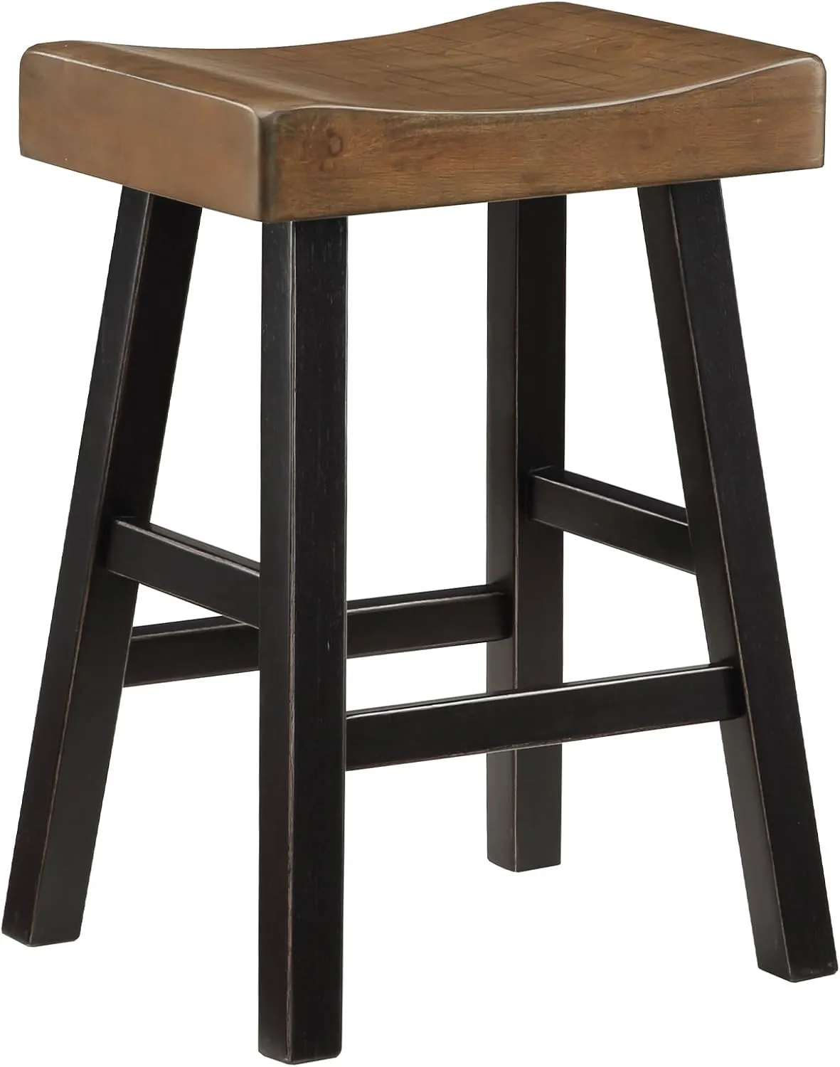 Lexicon Bar Table Set for 3, Small Kitchen Table Set Kitchen Island Table with 3 Saddle Bar Stools, 4 Piece Dining Table Set for Breakfast Nook, Living Room, Apartment, Counter Height, Black/Brown