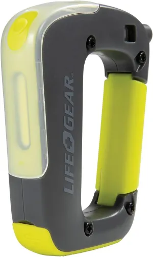 Life Gear Adventure Carabiner Light 250 Lumens - Safety Whistle/SOS Flasher/Magnetic Base Rechargeable bulit-in 2200mAH Run Time 70hrs for Camping/Hiking/Working/Outdoor Activities