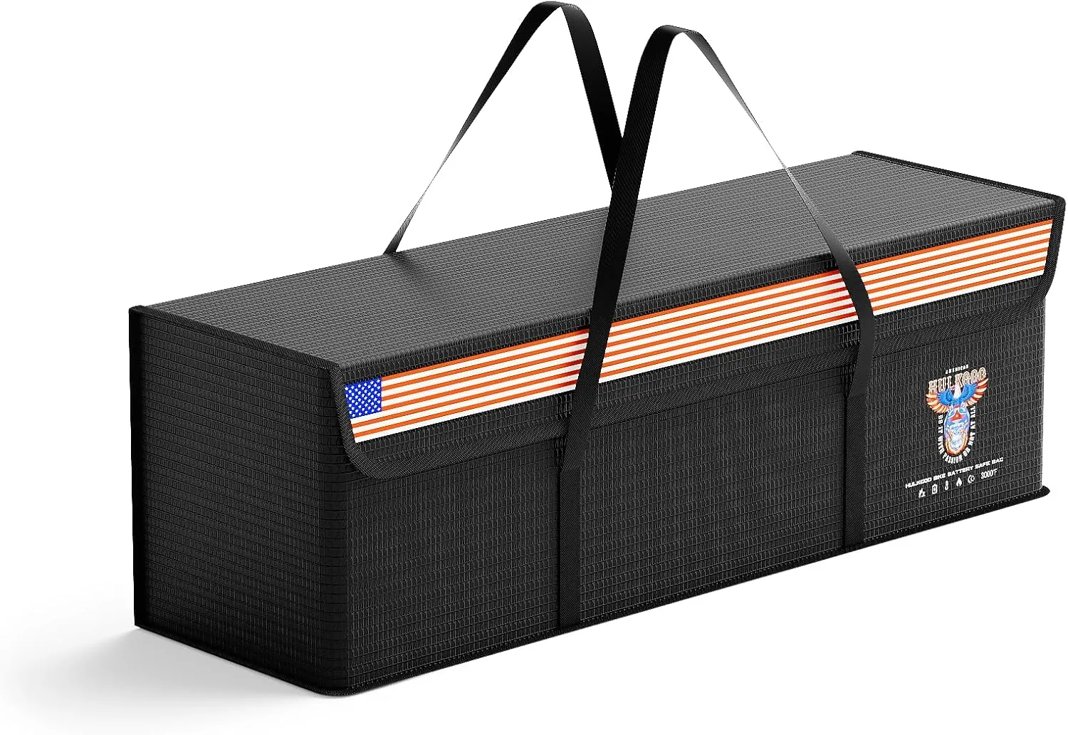 LiFePO4 Lithium Battery Fireproof Safe Bag Large Capacity Explosion-Proof Container LiPO Guard Protective Case Waterproof Storage Box(16 * 4.7 * 5 inch)