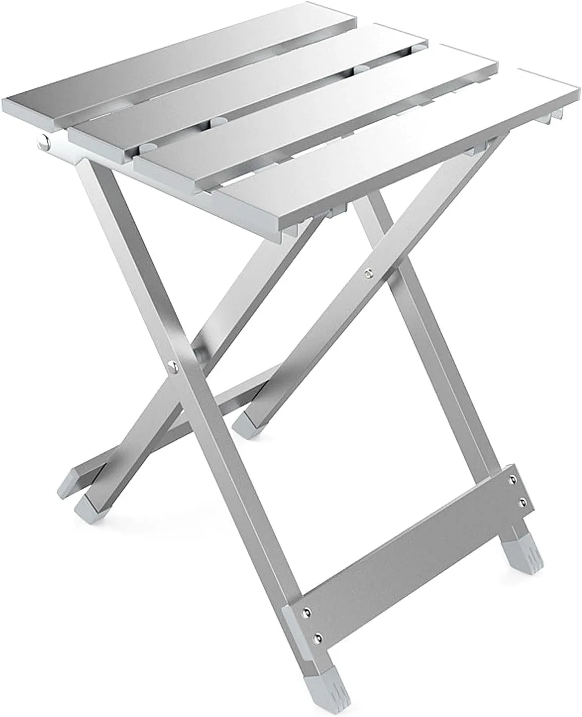 Lightweight Aluminum Alloy Folding Stool Stable Aesthetic Portable Foldable Design Supports 100KG Fishing Camping Outdoor Garden Picnic Hiking