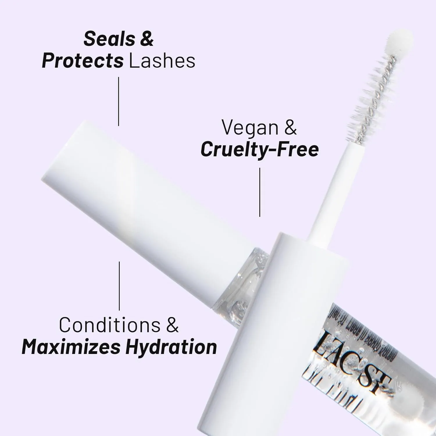 Lilac St. - Lilac Lash Crystal Coat - Glossly & Clear Lash Sealant - Long Lasting Lash Application - Extend Wear - Brush Applicator Tip - Waterproof - Cruelty Free, Vegan, Women Founded