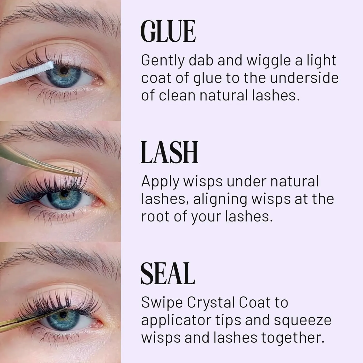 Lilac St. - Lilac Lash Crystal Coat - Glossly & Clear Lash Sealant - Long Lasting Lash Application - Extend Wear - Brush Applicator Tip - Waterproof - Cruelty Free, Vegan, Women Founded