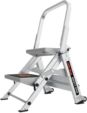 Little Giant Ladders, Safety Step, 2-Step, 2 foot, Step Stool, Aluminum, Type 1A, 300 lbs weight rating, (10210BA), Gray