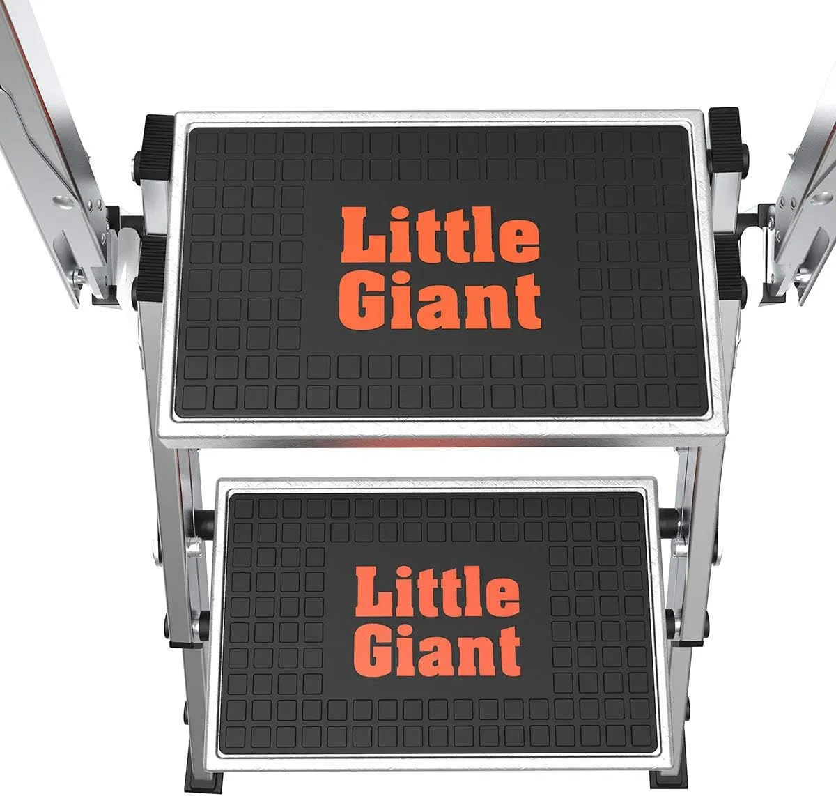 Little Giant Ladders, Safety Step, 2-Step, 2 foot, Step Stool, Aluminum, Type 1A, 300 lbs weight rating, (10210BA), Gray