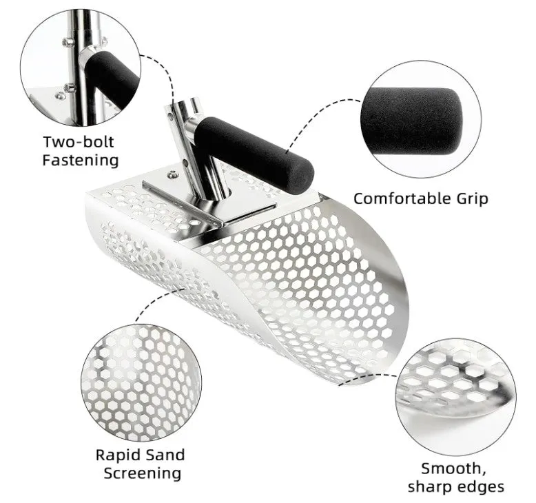 Long Handle Sand Scoop & Shovel Scoop for Metal Detecting