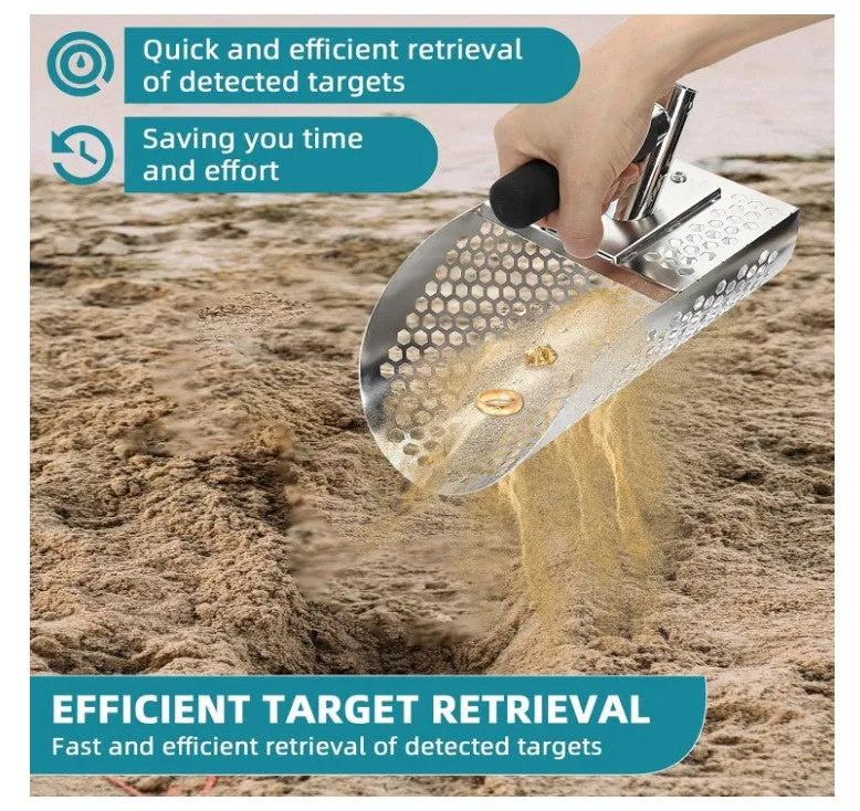 Long Handle Sand Scoop & Shovel Scoop for Metal Detecting