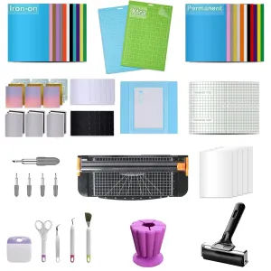 LOPASA Starter Kit for Cricut Joy Xtra Machine, Extra Bundle for Beginners, 8.5 x 12 Xtra Size Accessories and Supplies for Newbies, All Essential Tools and Material(Complete Bundle)