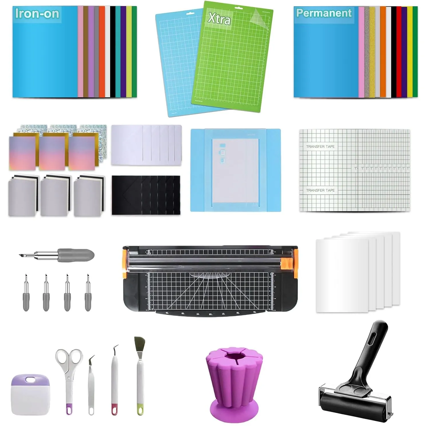 LOPASA Starter Kit for Cricut Joy Xtra Machine, Extra Bundle for Beginners, 8.5 x 12 Xtra Size Accessories and Supplies for Newbies, All Essential Tools and Material(Complete Bundle)