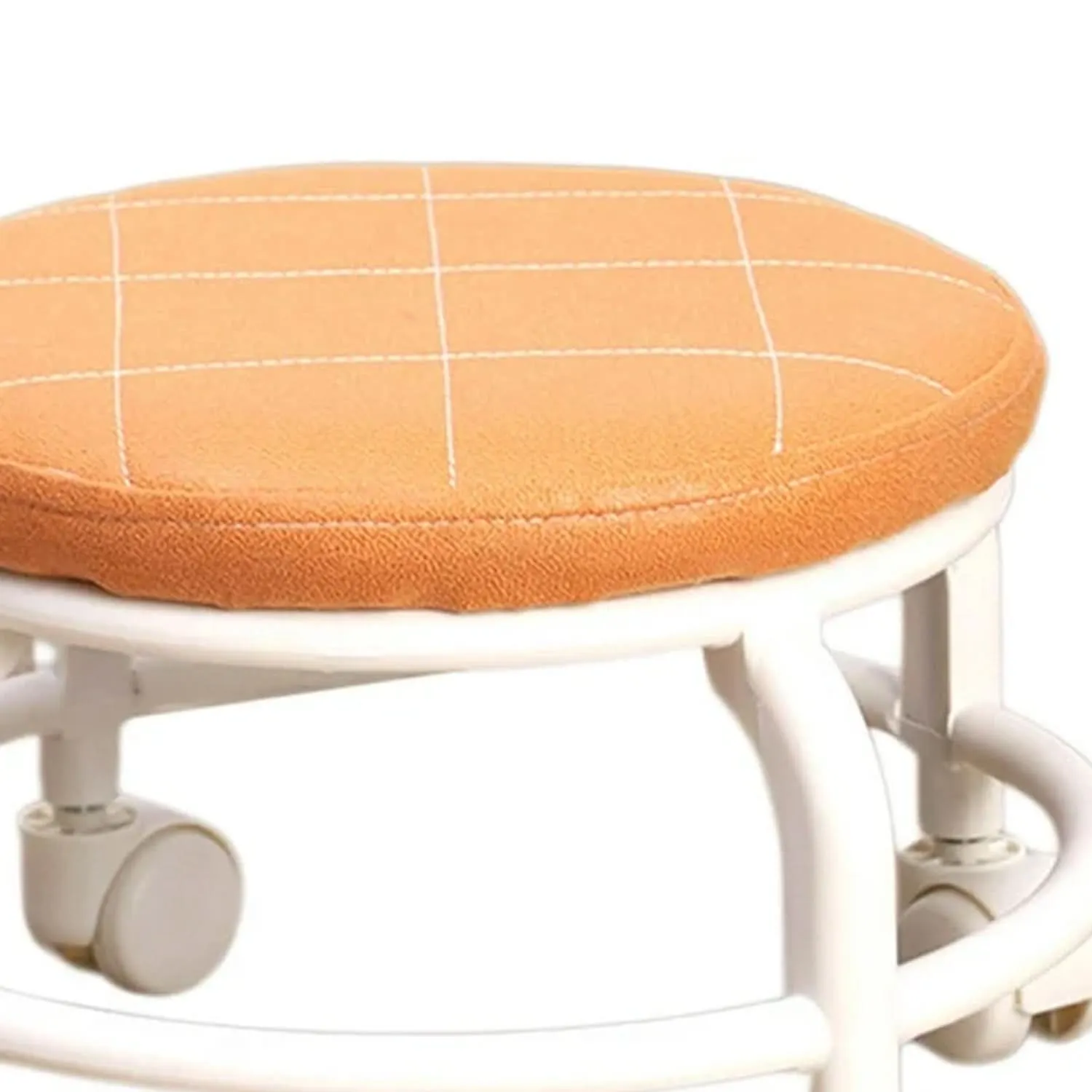 Low Height Rolling Stool with 360° Swivel Wheels