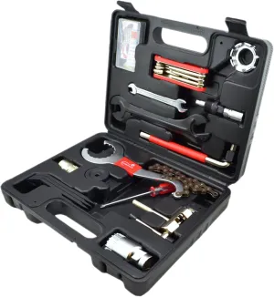 Lumintrail 26 Piece Mountain, Dirt, and Road Bike Repair Tools Kits - Bicycle Maintenance Tool Kit Set with Storage Case