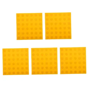 Luxshiny 5pcs PVC Road Board Sturdy Blind Tracks Brick Sidewalk Board for Smooth Surfaces and Easy to Use for Outdoor Navigation and Guide Effect