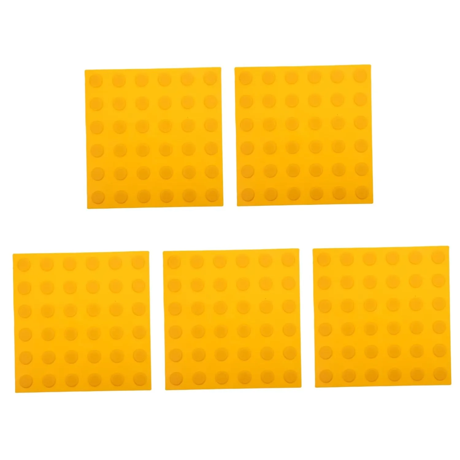 Luxshiny 5pcs PVC Road Board Sturdy Blind Tracks Brick Sidewalk Board for Smooth Surfaces and Easy to Use for Outdoor Navigation and Guide Effect