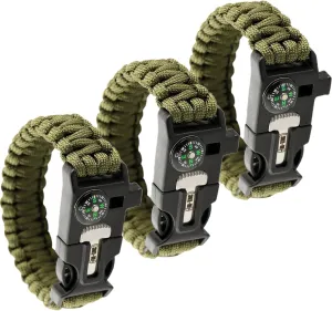 M-Tac Survival Bracelet - 12ft Cord - Tactical Gear with Compass