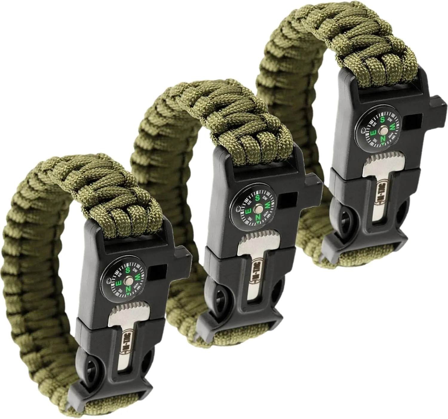 M-Tac Survival Bracelet - 12ft Cord - Tactical Gear with Compass