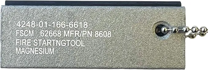 Magnesium Fire Starter - Camping Fire Starter - Outdoor Military Fire Starter - Ferro Rod Firestarter