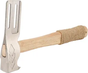Magnetic Roofing Hammer - Hatchet Multifunctional Forged Iron Tool with Anti Slip Hemp Rope Handle, Magnet Nail Holder for Roofers, Construction
