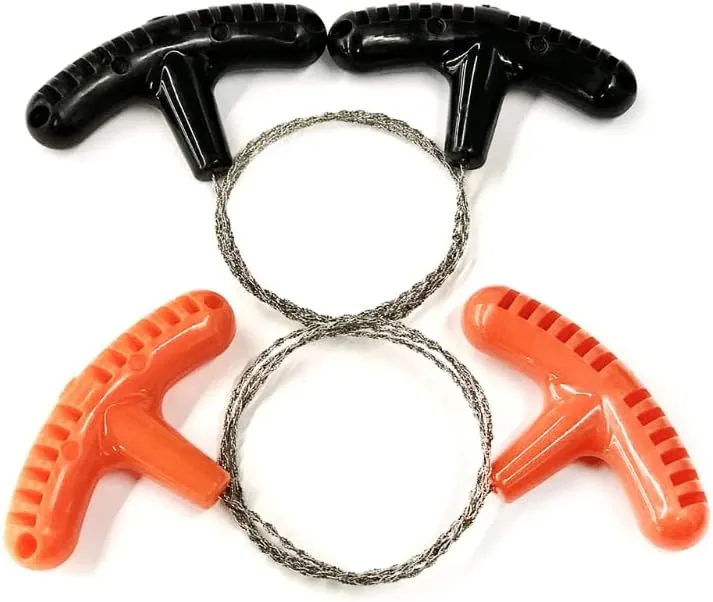 Malockos Manual Outdoor Foldable PP Handle Wire Emergency Tool Wild Surval - (Color: Orange)