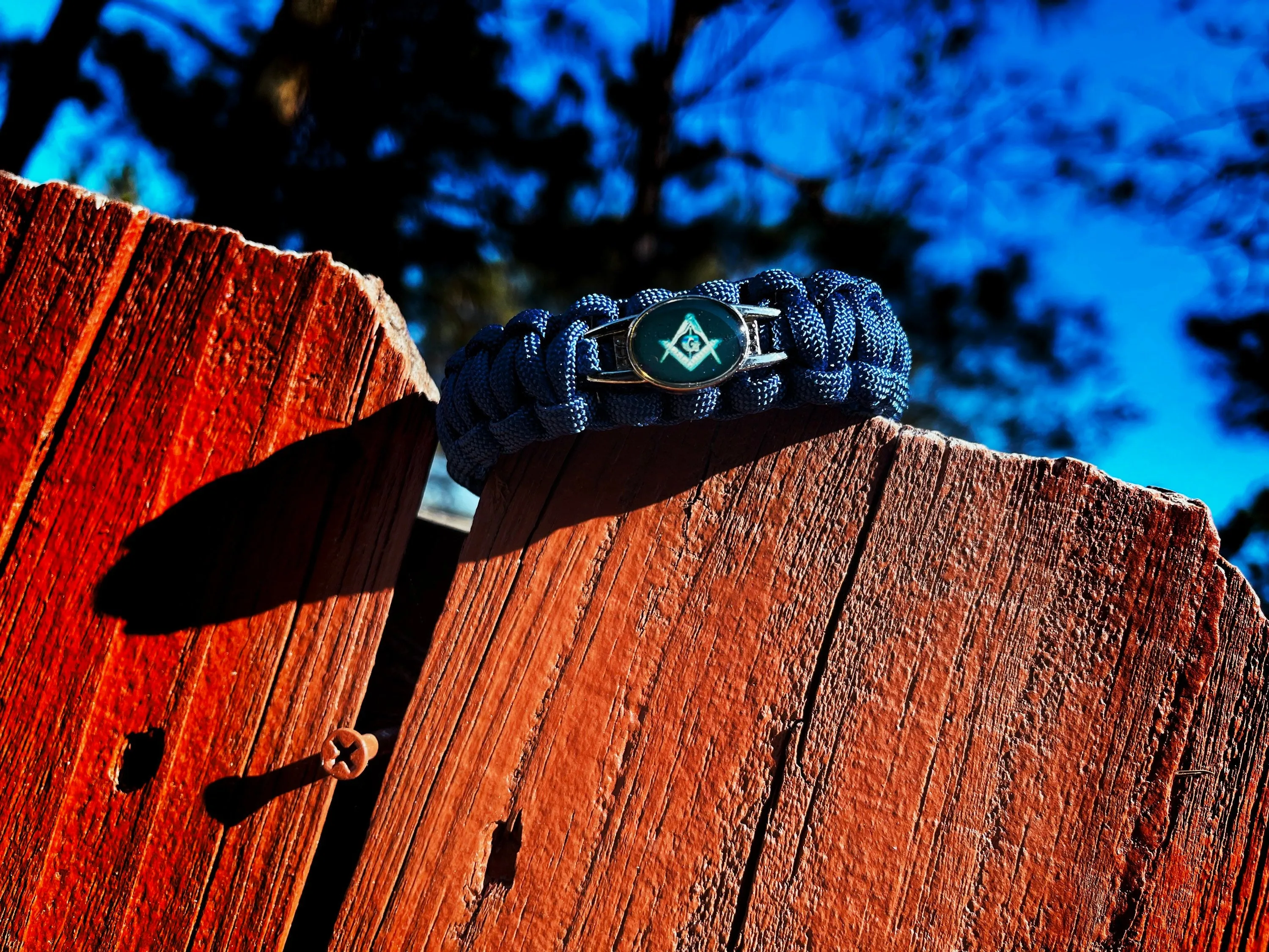 Masonic Bracelet / Mason Bracelet / Paracord Bracelet True Blue