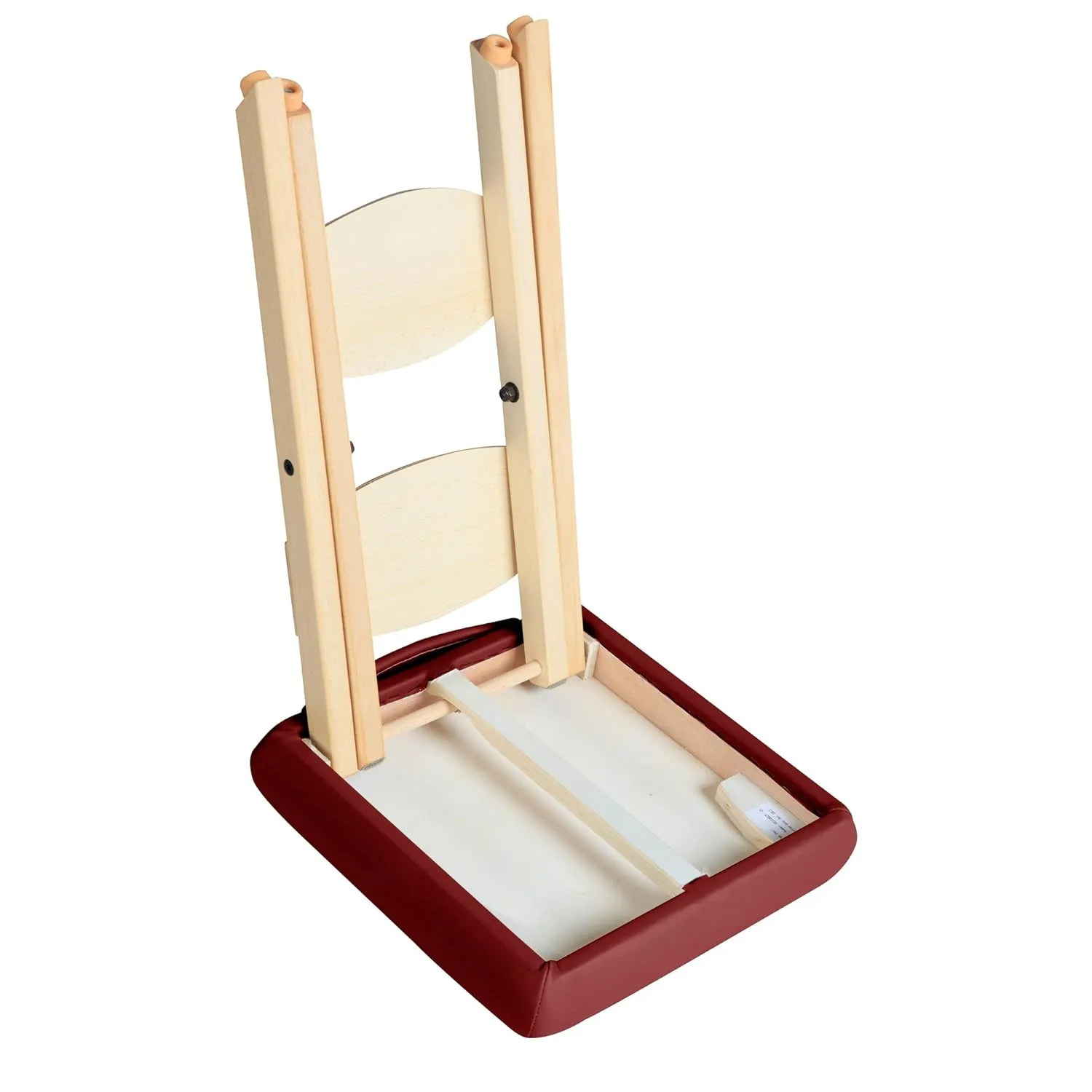 Master Massage Wooden Handy/Folding Massage Stool Burgundy