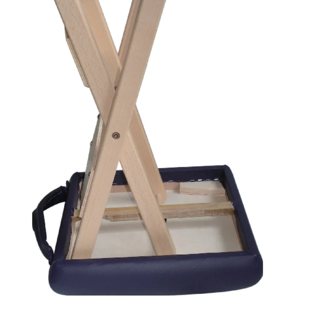 Master Massage Wooden Handy/Folding Massage Stool Royal Blue