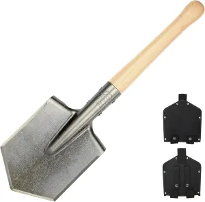 Mastiff Gears® Battle Wolf Shovel, Remodeled Sapper Shovel with Hardwood Handle, for Camping, Hiking, Fishing, Self-Defence and Emergency