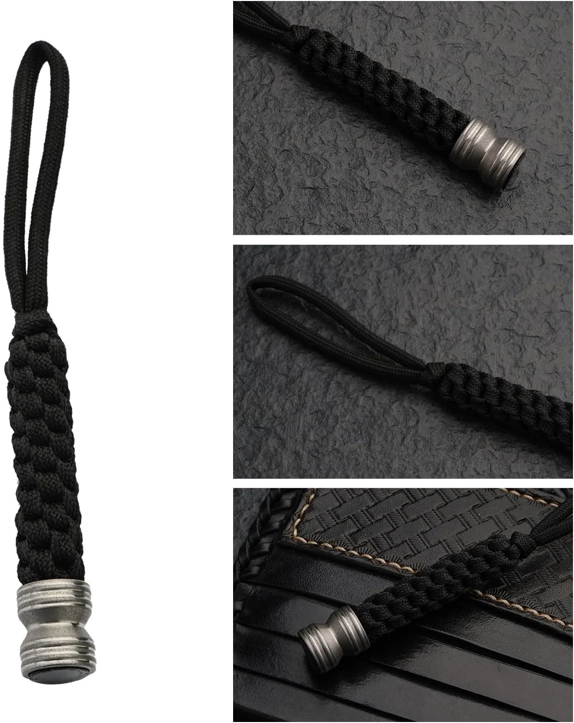 MecArmy FFT Titanium Paracord Bead, Knife Lanyard Beads Outdoor, EDC Accessories for Bracelet Necklace Mini Flashlight Backpack Keychain
